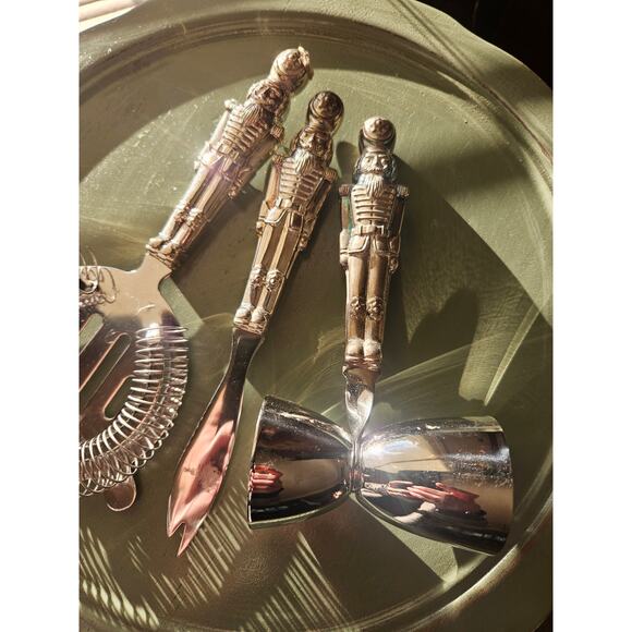 Godinger Nutcracker Bar Tool Set – 3 Piece - Picture 1 of 6